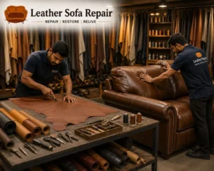 Professional Leather Sofa Repair Services in Bangalore by Shanthi Sofa Works