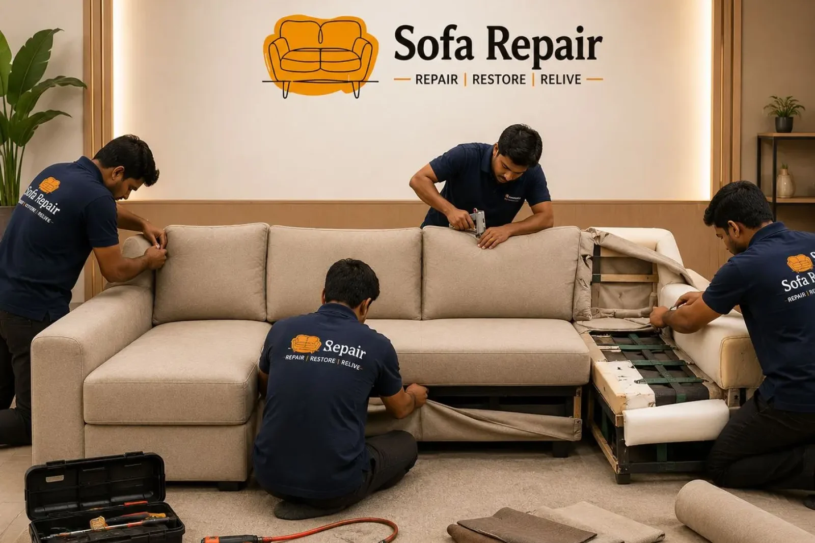 Professional Sofa Repair Services in Bangalore by Shanthi Sofa Works