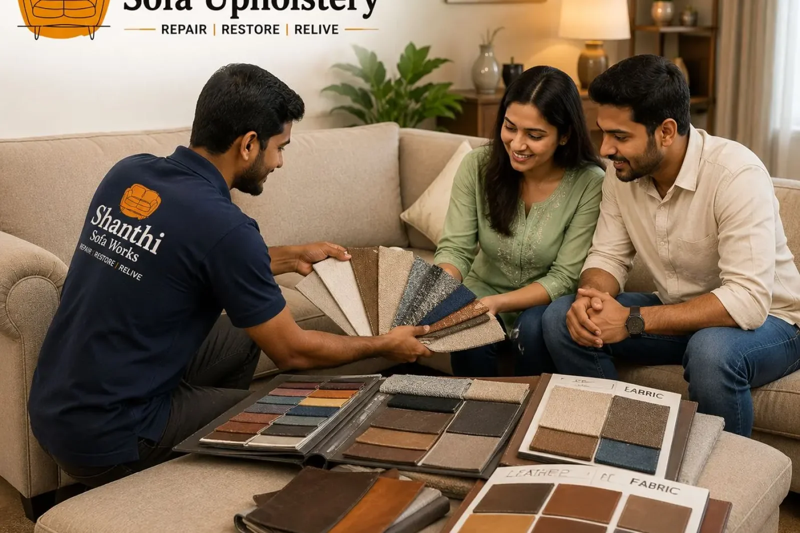 Professional Sofa Upholstery Services in Bangalore by Shanthi Sofa Works